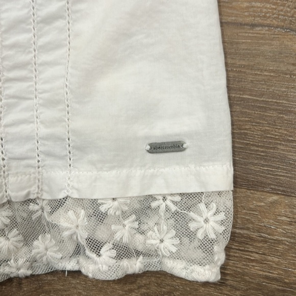 Abercrombie Girls Dress Sleeveless White Floral Boho Bohemian look embroidered - Picture 4 of 14